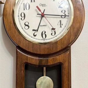 Cosmo time Brown Wall Clock with Pendulum